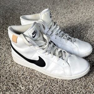 Nike White and Black High-Top Sneakers